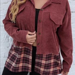 2XL Lightweight Button Up Shirt Shacket